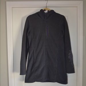 Athleta Swara Fleece Grey/Purple Coat Size Medium